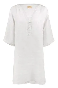 Lidea Leinen Tunika -Bademode Elegant magasin Lidea Leinen Tunika L3682 Cream 1280x1280