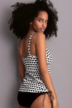 Rosa Faia Tankini-Oberteil Malaika -Bademode Elegant magasin Rosa Faia Tankini OT Malaika 8855 1 430 schwarz weiss 03 1280x1280