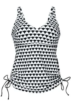Rosa Faia Tankini-Oberteil Malaika -Bademode Elegant magasin Rosa Faia Tankini OT Malaika 8855 1 430 schwarz weiss 04 1280x1280