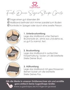 SugarShape Maßband -Bademode Elegant magasin massband shopbild anleitung 2