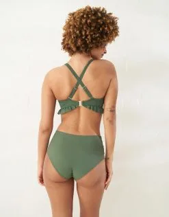 SugarShape Bikini-High-Panty "Valencia" Olive 9 SugarShape Bikini-High-Panty "Valencia" Olive -Bademode Elegant magasin sugarshape bikini high panty valencia olive back editorial single full 1