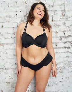 SugarShape Bikini-Slip "Valencia" Black -Bademode Elegant magasin sugarshape bikini slip valencia black front editorial single full 2