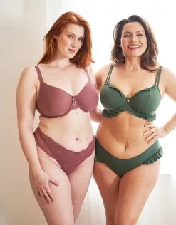 SugarShape Bikini-Slip "Valencia" Olive -Bademode Elegant magasin sugarshape bikini slip valencia olive front editorial double full 2