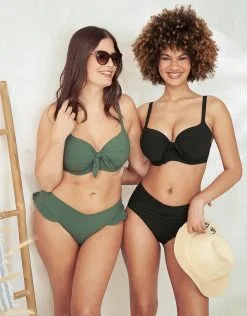 SugarShape Bikini-Slip "Valencia" Olive -Bademode Elegant magasin sugarshape bikini slip valencia olive front editorial single double 1