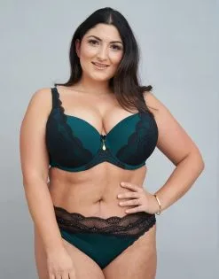 SugarShape High-Panty "Pure Divine" Peacock -Bademode Elegant magasin sugarshape high panty pure divine front packshot model grey single full 1