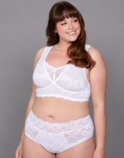 SugarShape High-Panty "Eliana" White 10 SugarShape High-Panty "Eliana" White -Bademode Elegant magasin sugarshape highpanty eliana white front packshot model grey single full 1