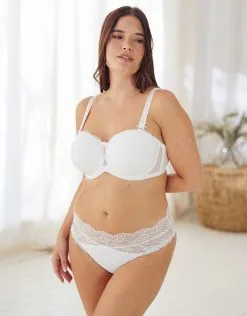 SugarShape High-Panty "Diamond" Ivory -Bademode Elegant magasin sugarshape panty diamond ivory front editorial single hs 105 full 1