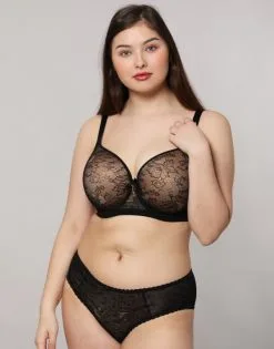 SugarShape Panty "Evita" Black -Bademode Elegant magasin sugarshape panty evita black front packshot model grey single full 1