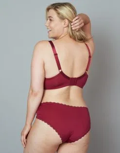 SugarShape Panty "Pure Basic" Bordeaux -Bademode Elegant magasin sugarshape panty pure basic bordeaux back packshot model darkgrey single full 1