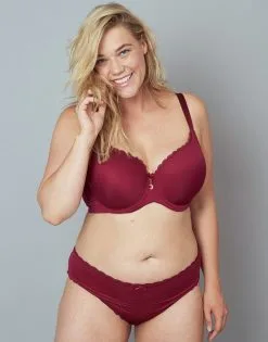 SugarShape Panty "Pure Basic" Bordeaux -Bademode Elegant magasin sugarshape panty pure basic bordeaux front packshot model darkgrey single full 1