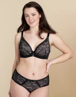 SugarShape Panty "Valerie" Black/beige -Bademode Elegant magasin sugarshape plunge bh panty valerie black beige front editorial single bhs 80 97 5 hs 115 full 1