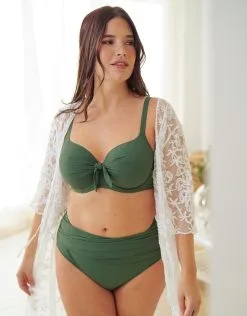 SugarShape Schalen-Bikini-Top "Valencia" Olive 13 SugarShape Schalen-Bikini-Top "Valencia" Olive -Bademode Elegant magasin sugarshape schalen bikini top valencia olive front editorial single full 1