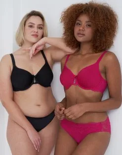 SugarShape Slip "Lucy" Raspberry -Bademode Elegant magasin sugarshape spacer bh lucy black raspberry front editorial double full 11