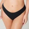 SugarShape String "Cotton Basic" Black -Bademode Elegant magasin sugarshape string basic cotton black front editorial single crop 1
