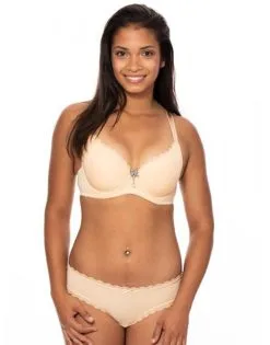 SugarShape String "Pure Basic" Champagne -Bademode Elegant magasin sugarshape string pure basic champagne front packshot model white singe full 1