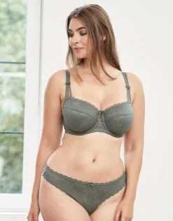 SugarShape String "Sienna" Olive -Bademode Elegant magasin sugarshape string sienna olive front editorial single full 1