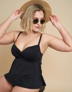 SugarShape Tankini-Top "Nizza" Black -Bademode Elegant magasin sugarshape tankini top nizza front editorial single bhs 80 97 5 hs 110 full 2